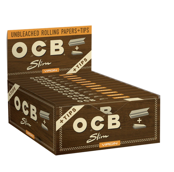 Unbleached Slim Rolling Papers + Tips