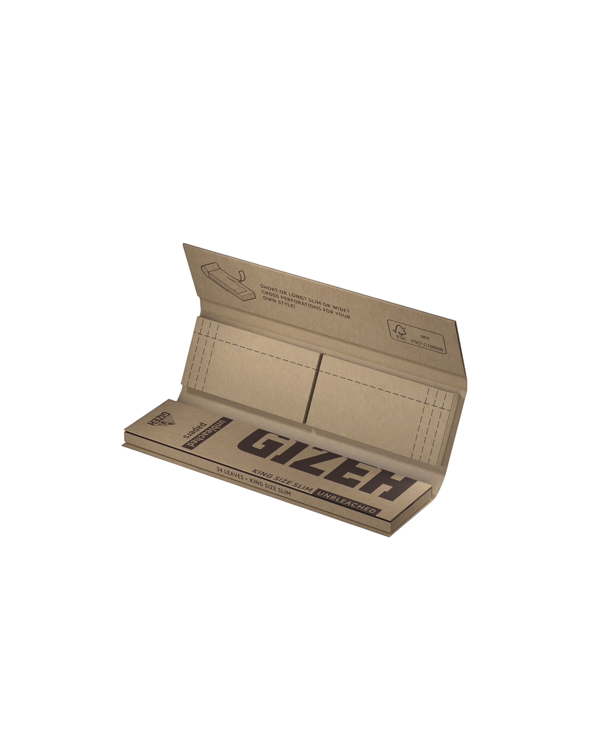 GIZEH Unbleached Ks Slim Extra Fine + Tips - Image 2