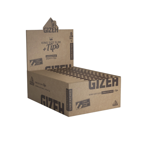 GIZEH Unbleached Ks Slim Extra Fine + Tips