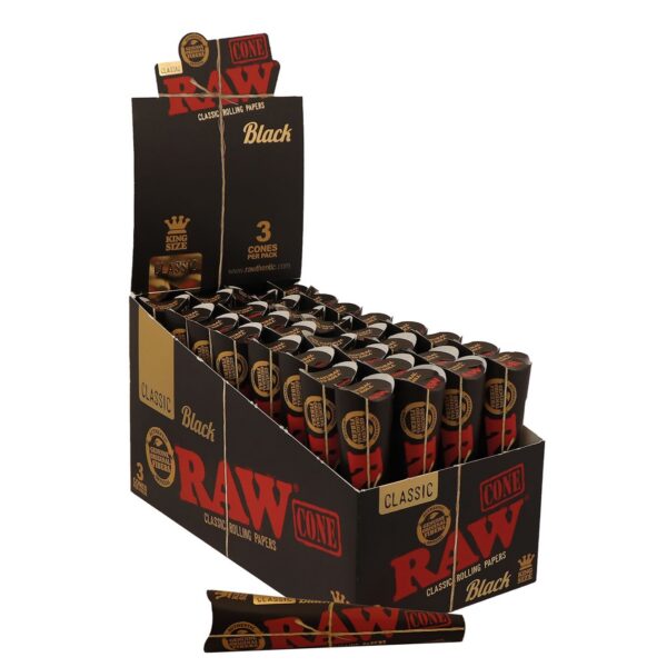 RAW Black King Size Cones 3-Pack