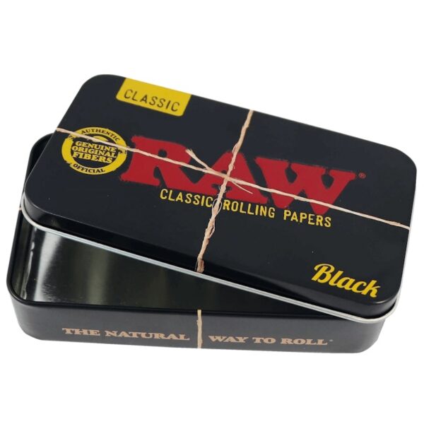 Raw Metal Tin Case Black